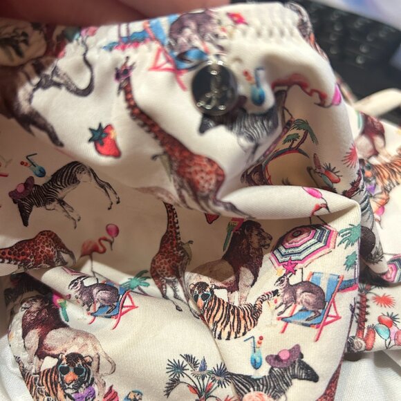 Sam Edelman Safari Animals One-Piece Swimsuit • XS •Halter Tie Cutout Pool Party - Picture 6 of 6